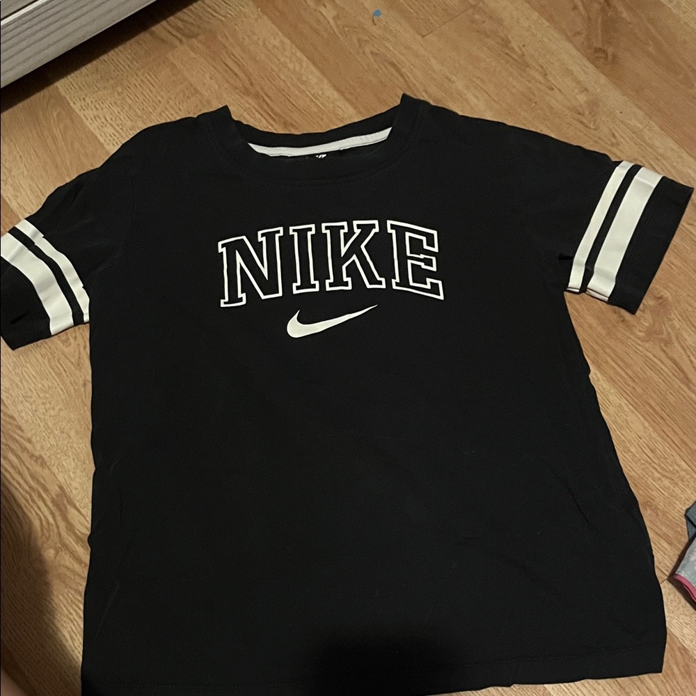 Nike Kids Black and White Short Sleeve Tee